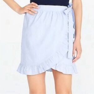 J. Crew Light Blue Ruffle Mini Skirt
